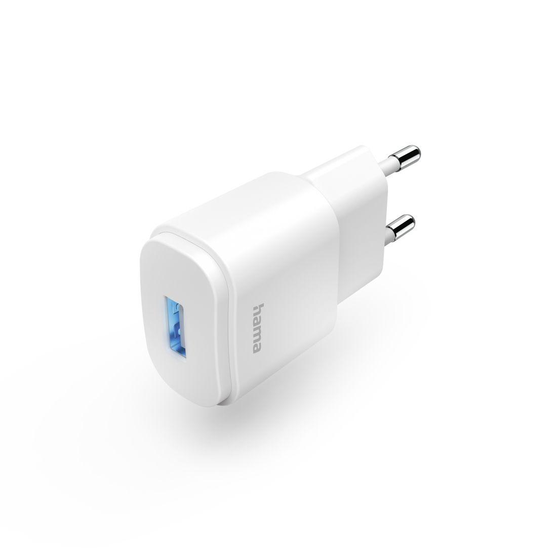Carregador de Telemóvel HAMA 00201645 (USB-A - Smartphone - Corrente alternada - Branco)