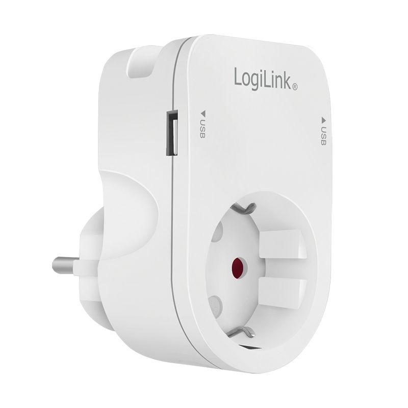 Adaptador de Tomada LOGILINK PA0247 (USB-A - Tipo F - Branco), miniatura 3