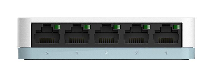Switch D-LINK DGS-1005D/E (RJ-45 - 10/100/1000 Mbit/s - 0,128 MB - Branco) — miniatura 4