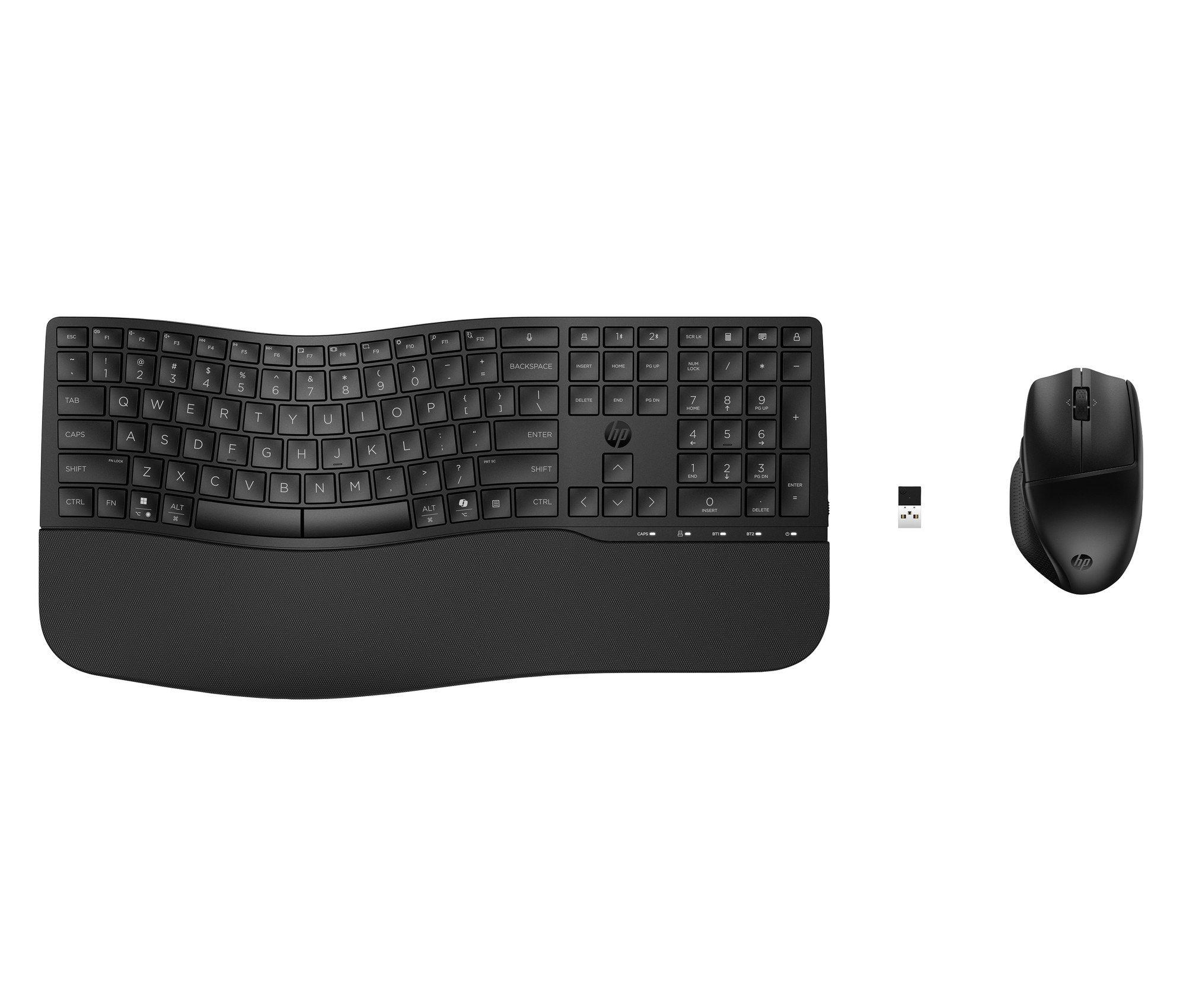 Conjunto de Teclado e Rato HP 685 Comfort Dual-Mode (ES - Tamanho completo - RF Wireless + Bluetooth - Preto), miniatura 2