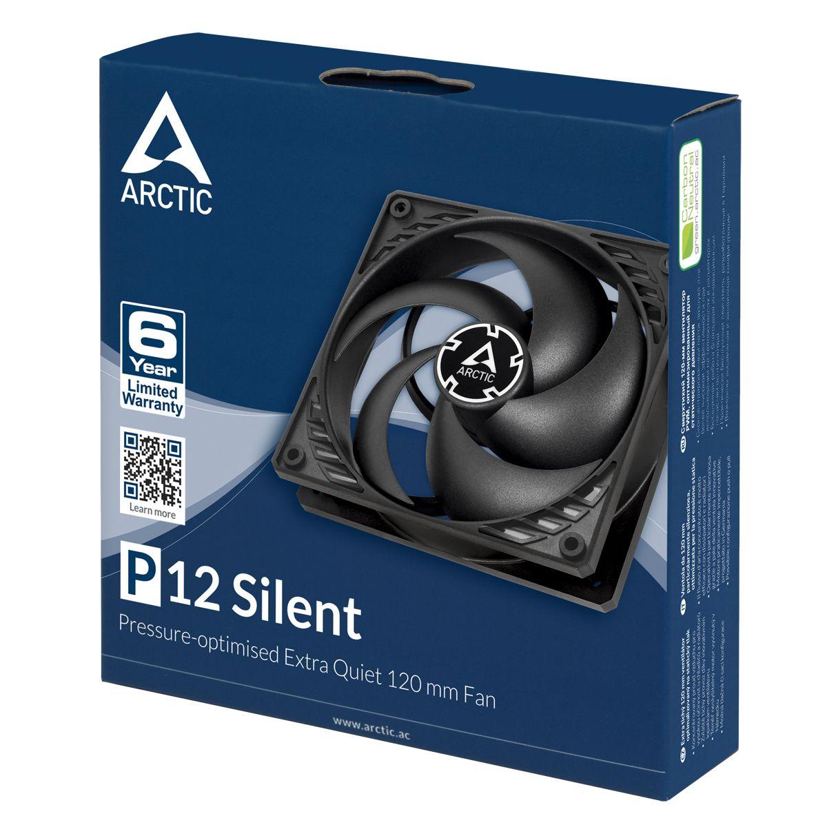 Ventoinha para Caixa de Computador ARCTIC P12 Silent (Não suportado - Preto) — miniatura 5