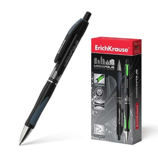 Esferográfica Automática ERICHKRAUSE Megapolis Concept (Preto)