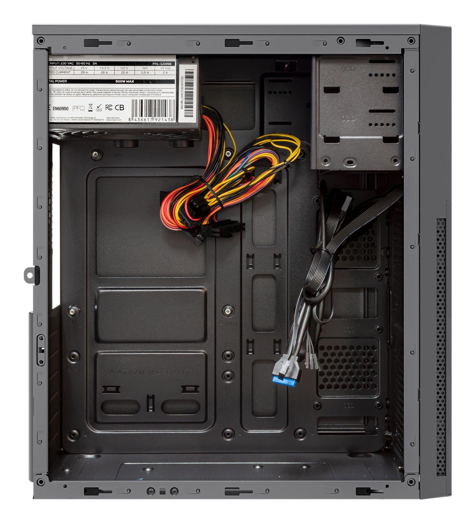 Caixa ATX UNYKA Aero C360 (ATX, Micro ATX, ITX - 500 W - 145 mm - Preto), miniatura 4