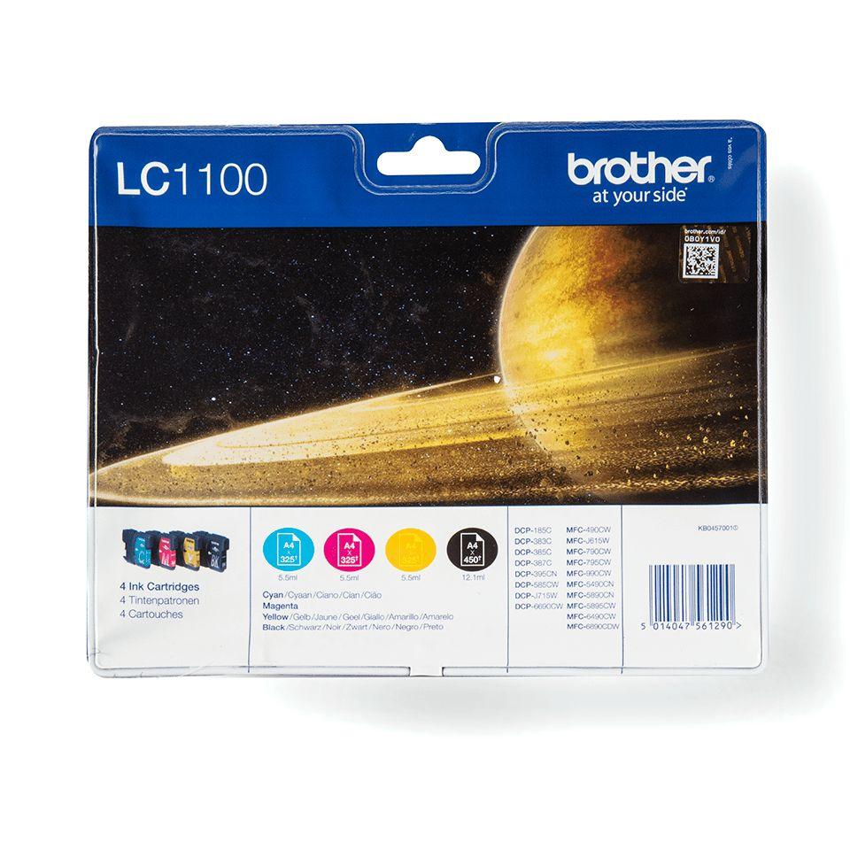 Tinteiro BROTHER LC1100VALBP (Preto, Ciano, Magenta e Amarelo)
