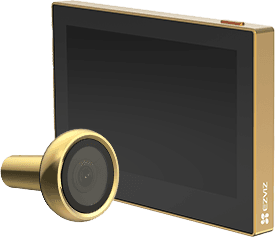 Olho Mágico Digital para Porta EZVIZ HP2 (1080p - Ecrã 4,3" - Preto e Dourado)