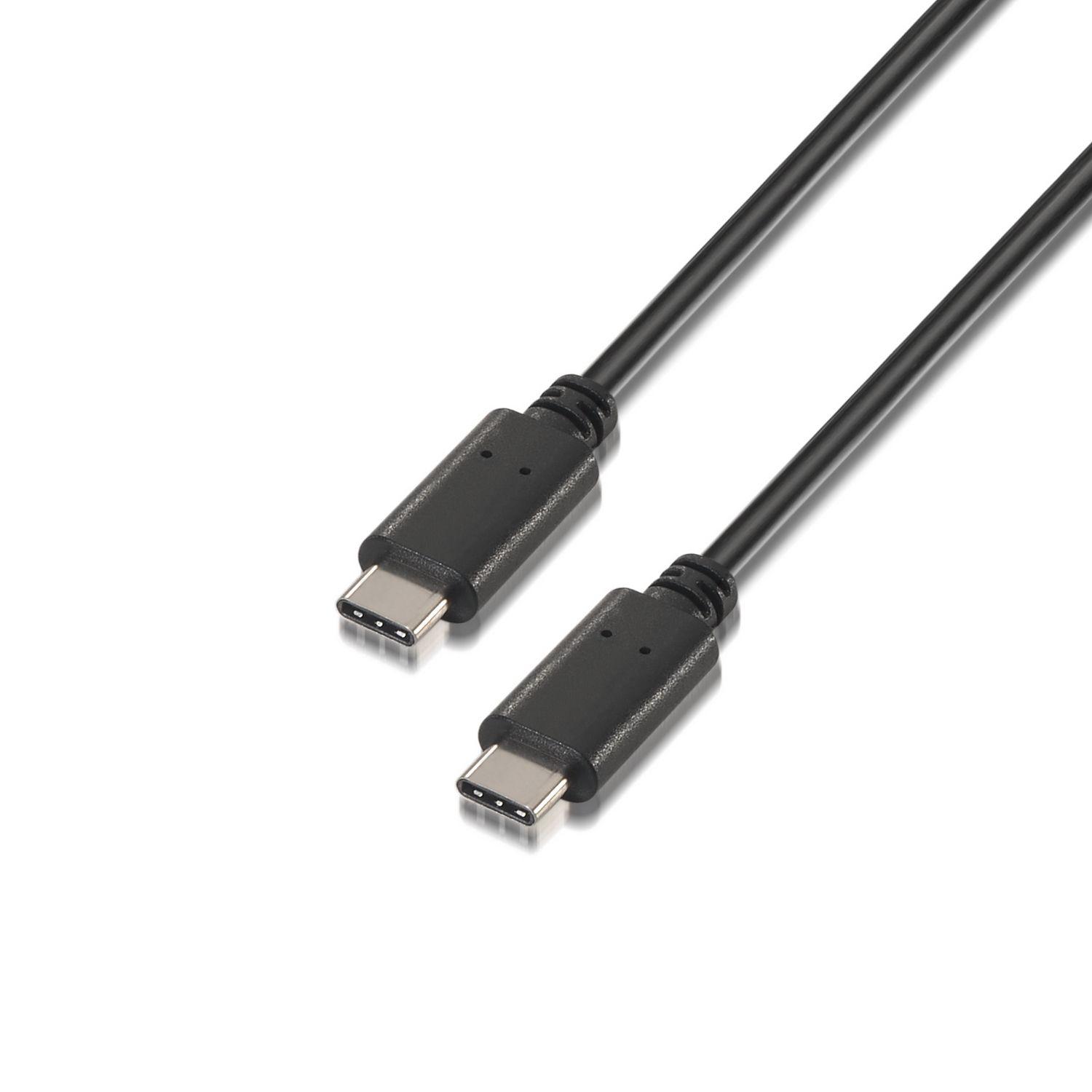 Cabo USB-C AISENS A107-0057 (2 m - USB C - Preto)