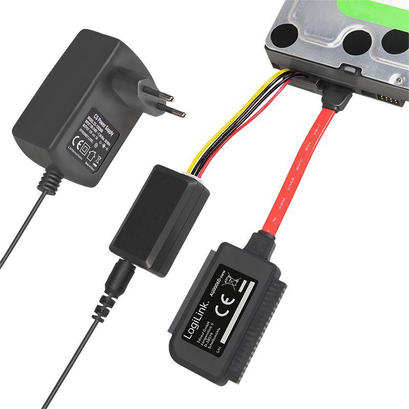 Adaptador LOGILINK AU0006C (1,2 m - USB Type-A - IDE/ATA, SATA - Preto), miniatura 6