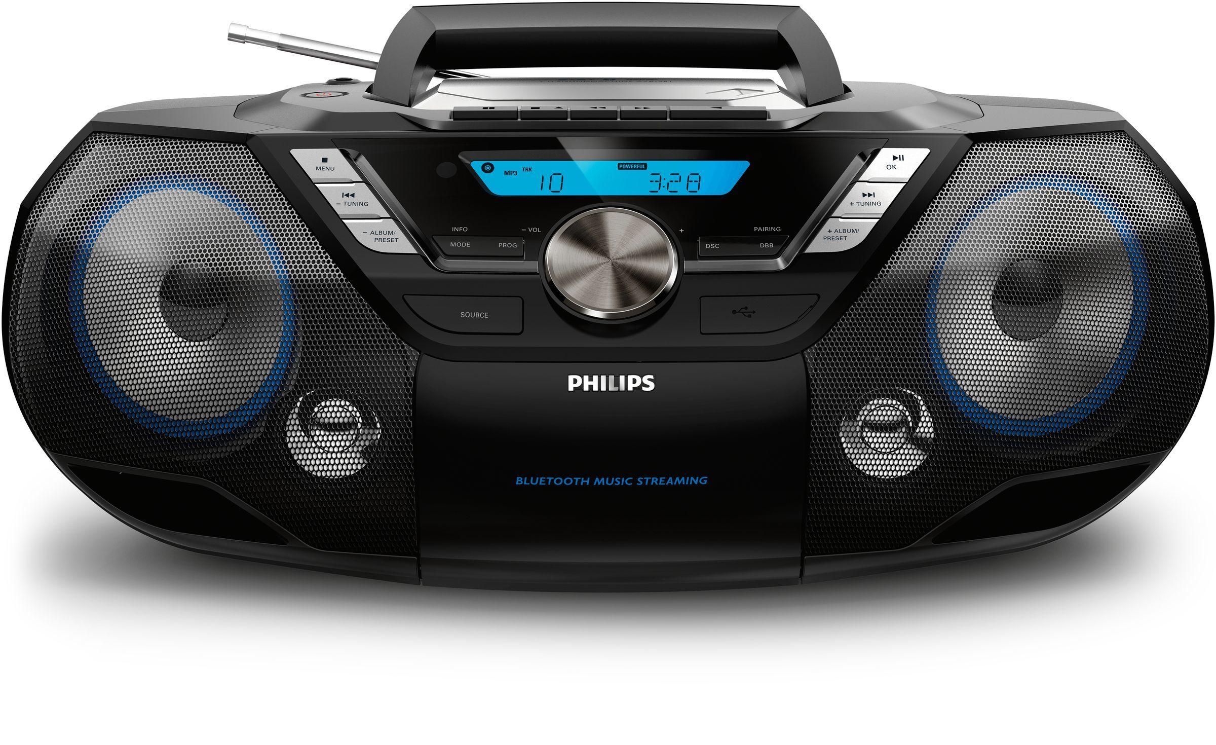 Rádio CD Portátil PHILIPS AZB798T/12 (12 W - AC - Preto) — miniatura 2