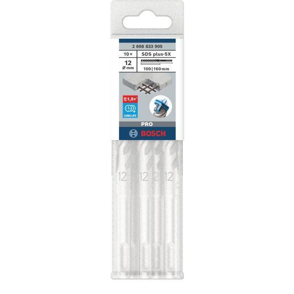 Broca para Martelo Perfurador BOSCH PRO SDS Plus-5X 2608833905 (12 x 100 x 160 mm)