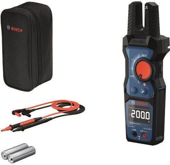 Pinça Amperimétrica e Multímetro Digital BOSCH GFM 1000-15 (Azul/Preto)