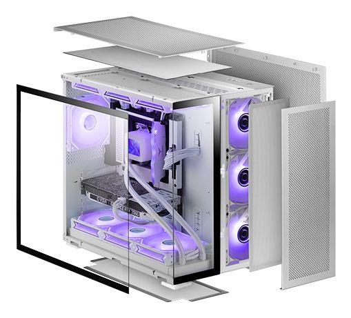 Caixa de Computador MARS GAMING MC-NOVA2 (Torre - SGCC, vidro temperado - 16 cm - Branco) — miniatura 4