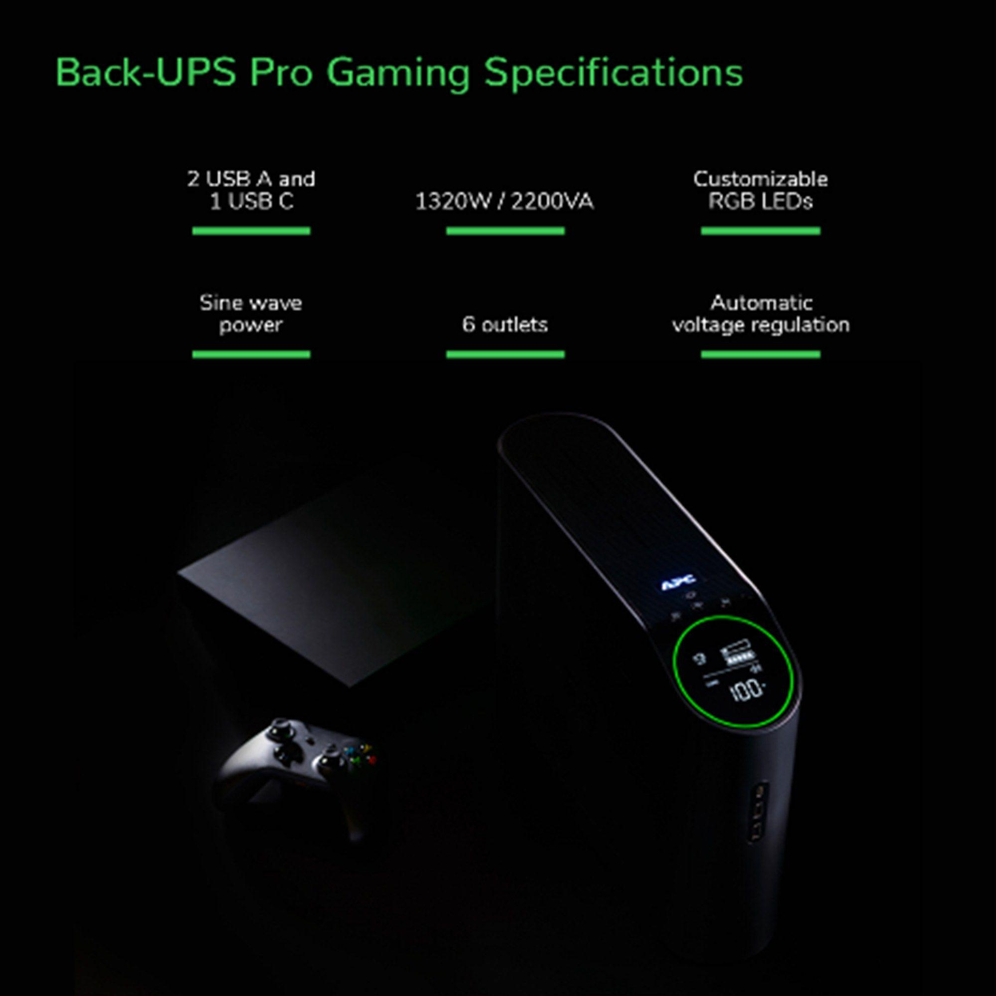 UPS Interativa Gaming APC BGM2200B-GR (Cabo USB - Tipo F - Preto) — miniatura 11