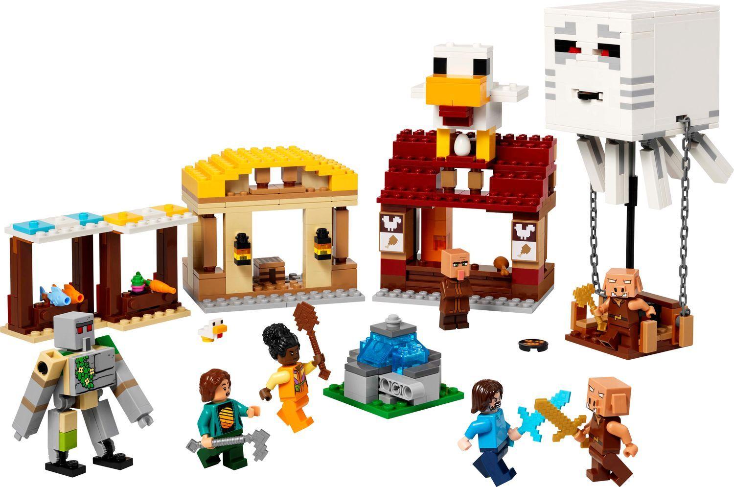 LEGO 21273 Minecraft O Ataque à Aldeia do Balão Ghast (10+ anos - 555 peças)