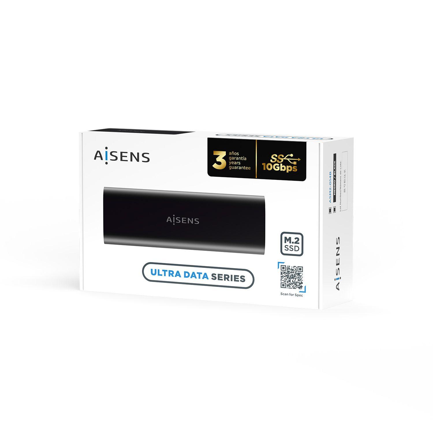 Caixa Externa AISENS ASM2-014B (2 TB - USB-C para USB-C - SATA e NVMe - Preto) — miniatura 7