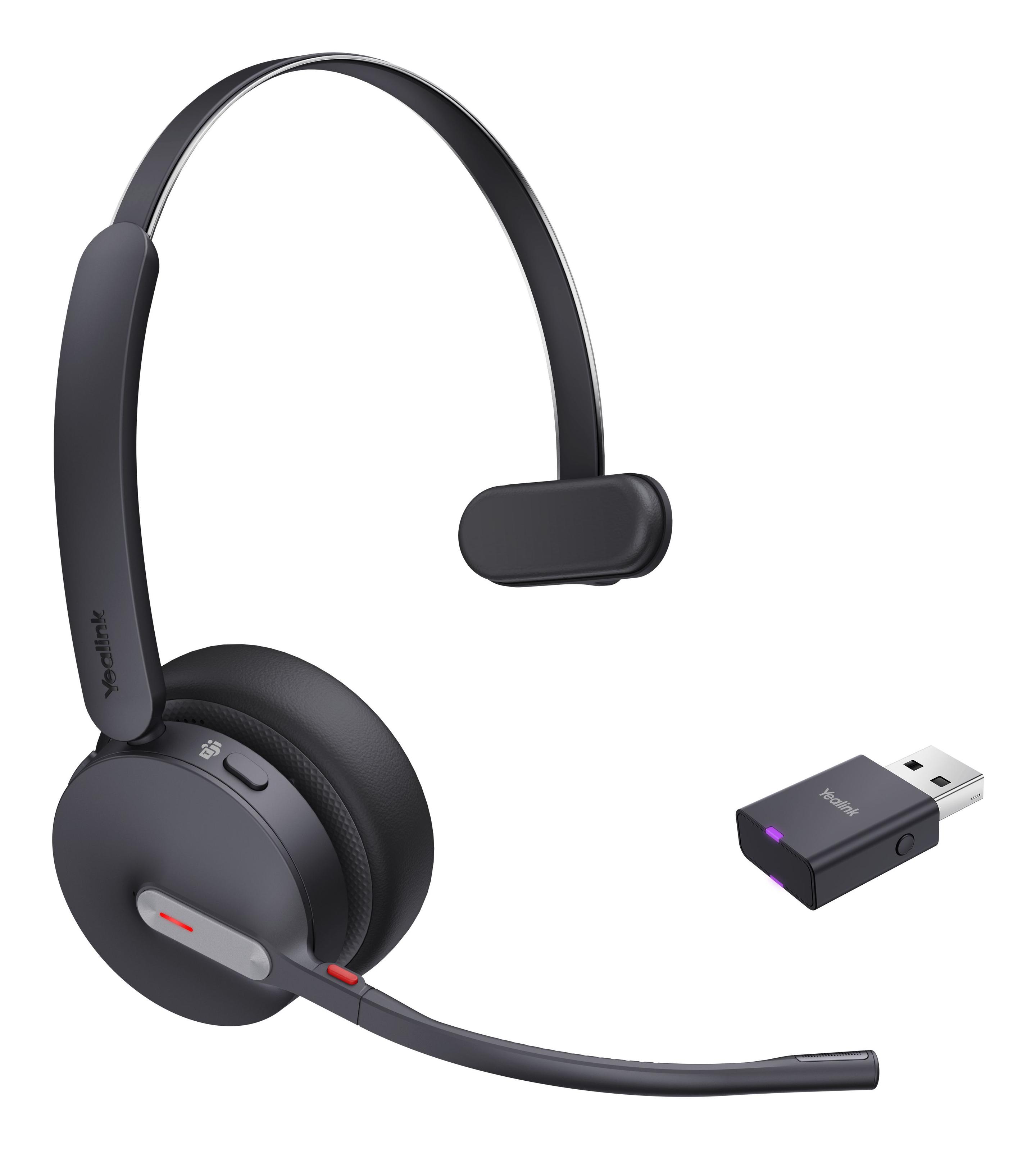 Headset YEALINK WH64 Hybrid Mono UC/Teams (Monofónico - Sem fios - Supra-aural - Preto)