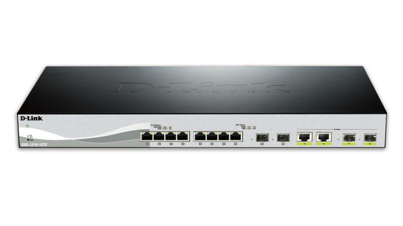 Switch D-LINK DXS-1210-12TC/E (10G Ethernet - 240 Gbit/s - L2 - Preto e Prateado) — miniatura 2