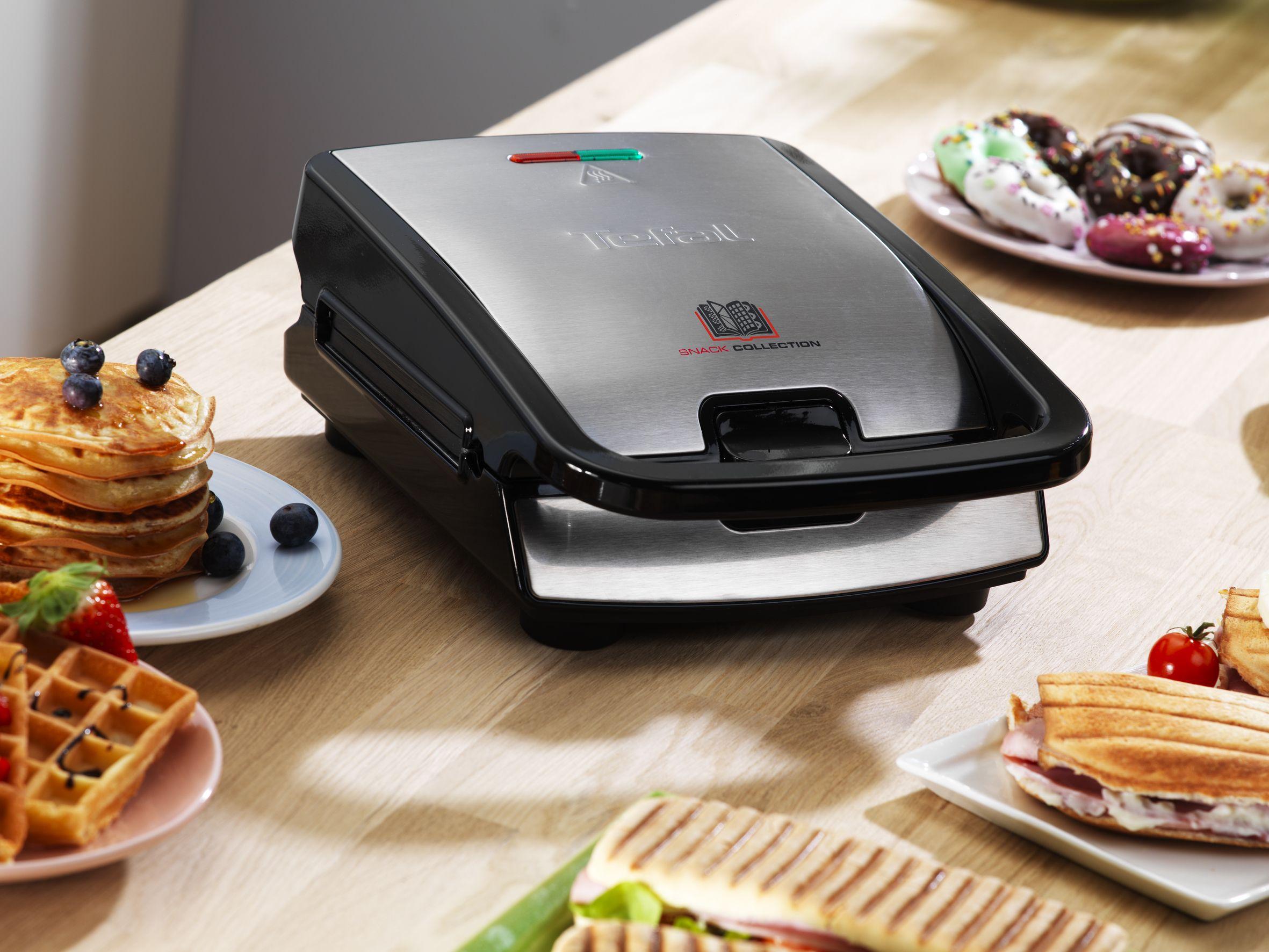 Sanduicheira TEFAL Snack Collection SW852D12 (Altura 36,1 cm - Preto/Inox), miniatura 10