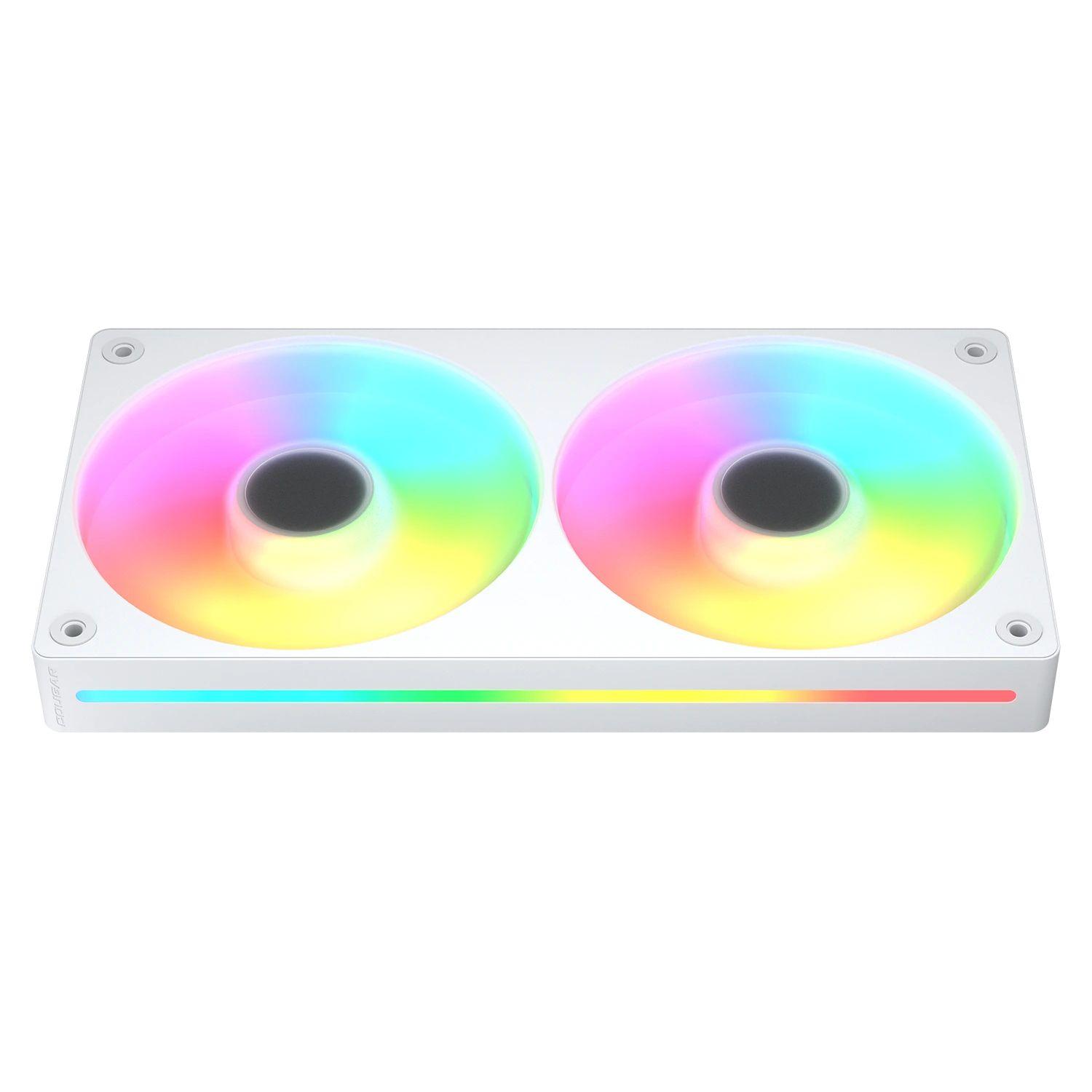 Conjunto de Ventoinhas para Caixa de PC COUGAR Unity240-FB CF-UN240RW-RGB (Branco)