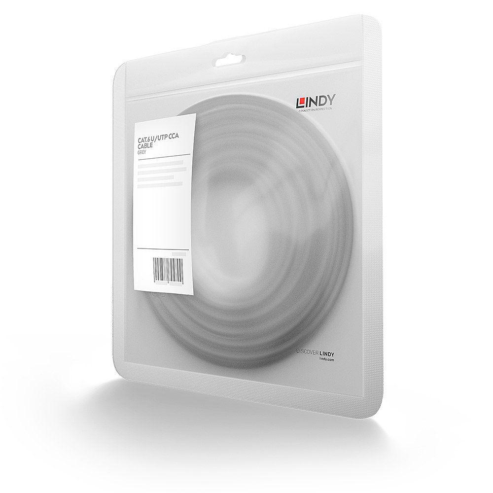 Cabo de Rede LINDY 48163 (2 m - Cat6 - RJ-45 - Cinzento), miniatura 2