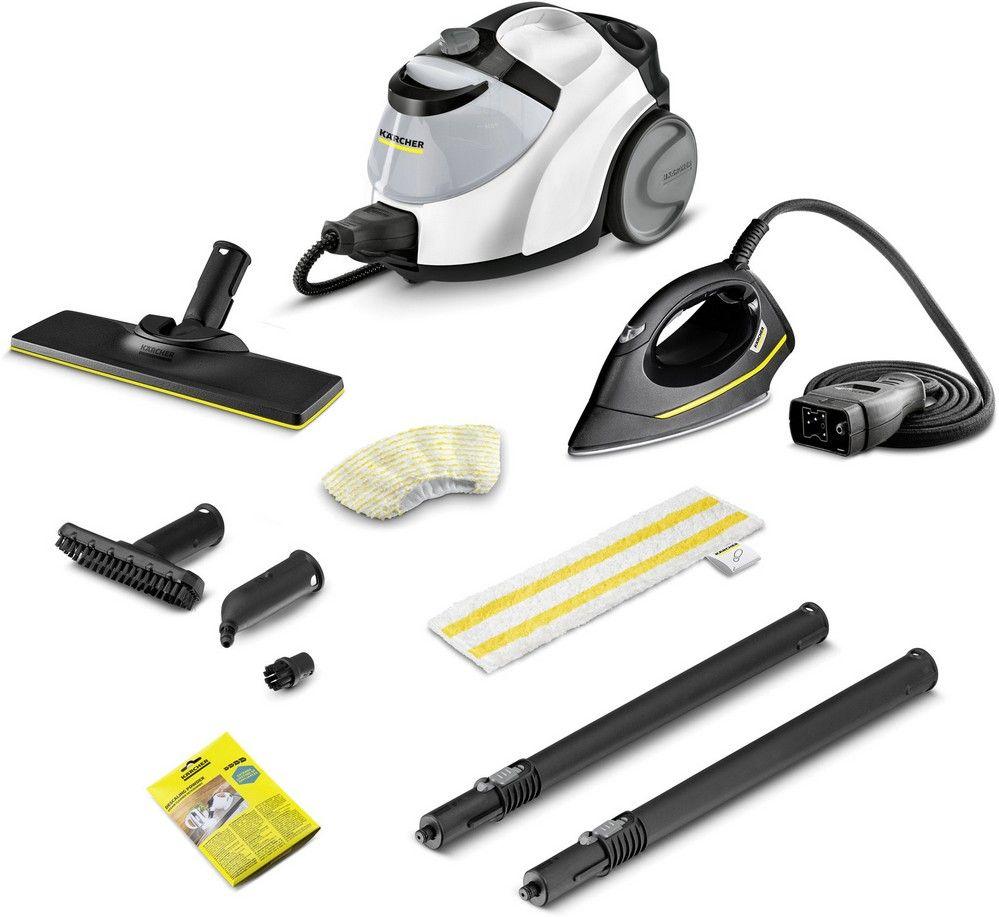 Máquina de Limpeza a Vapor KÄRCHER SC 5 EasyFix Iron (Altura 30,5 cm - Branco e Preto)