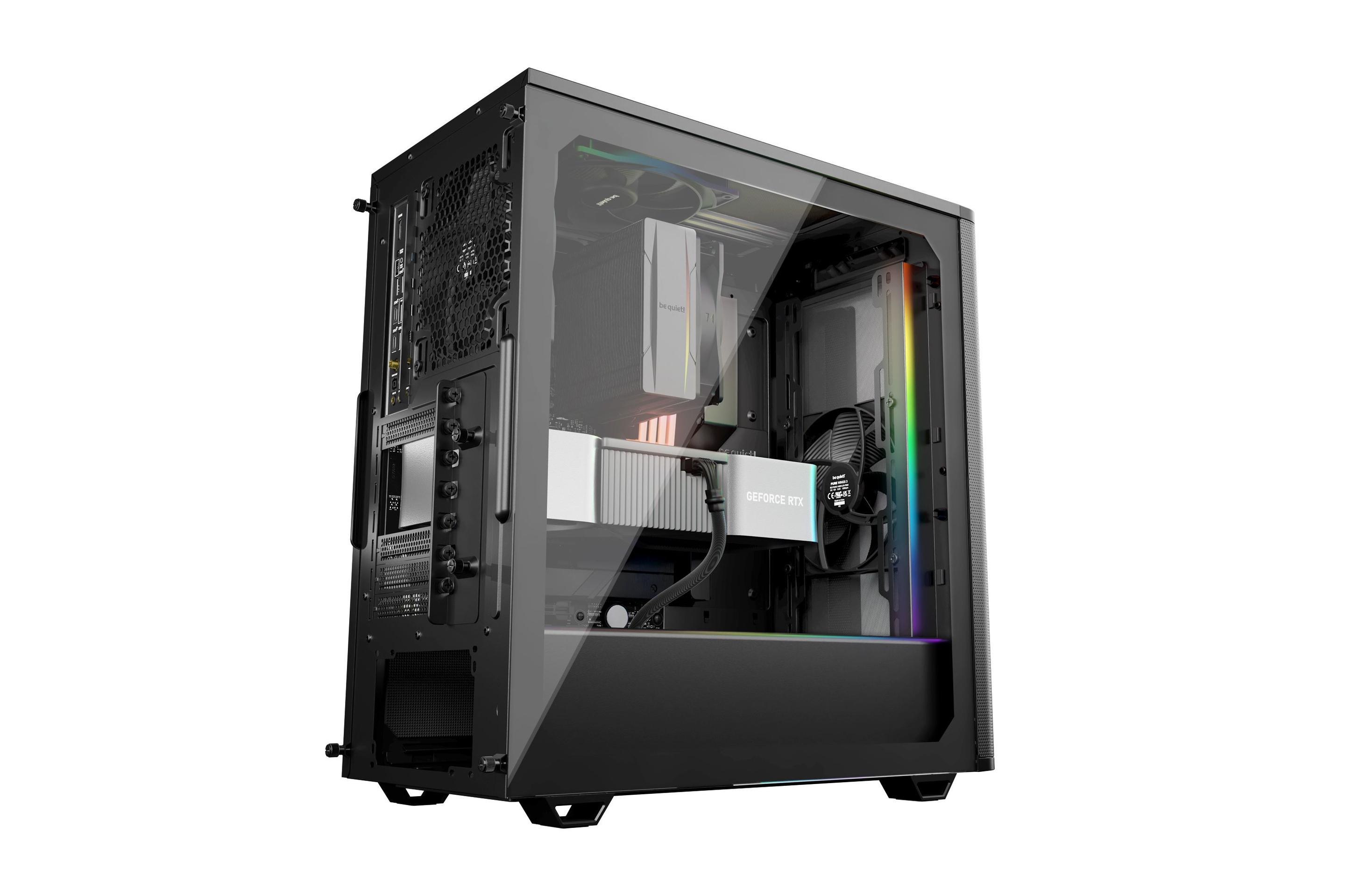 Caixa PC BE QUIET! PURE BASE 501 DX (ATX, micro ATX, Mini-ATX - ATX, PS2 - Midi Tower - Preto) — miniatura 6