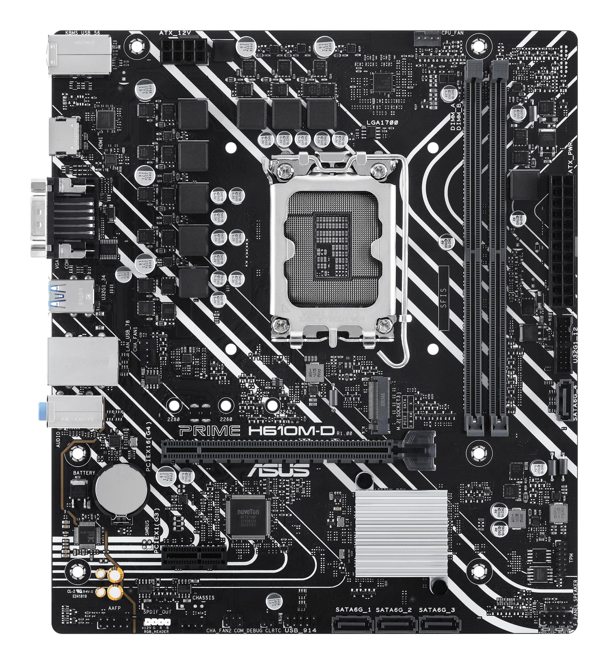 Motherboard ASUS PRIME H610M-D (LGA 1700 - micro ATX - Duplo canal), miniatura 2