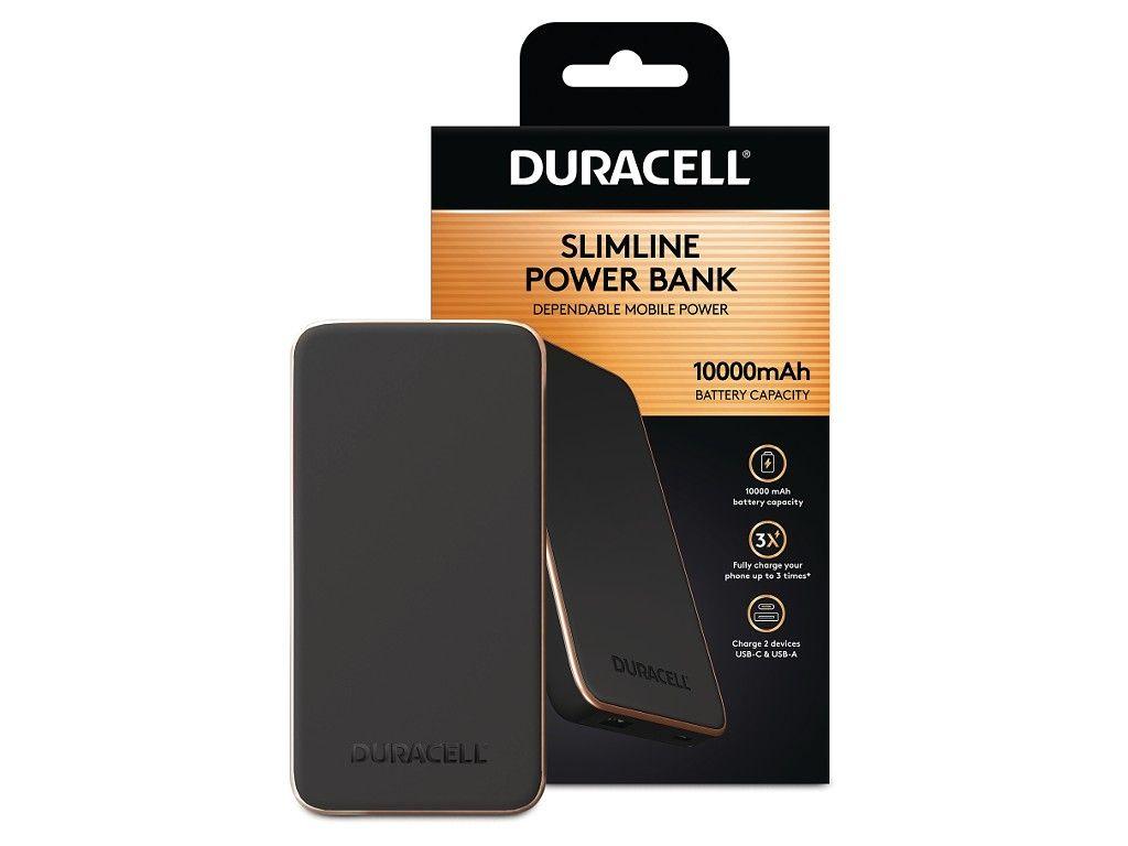 Power Bank DURACELL DRPB3009A (10000 mAh - 37 Wh - Preto)