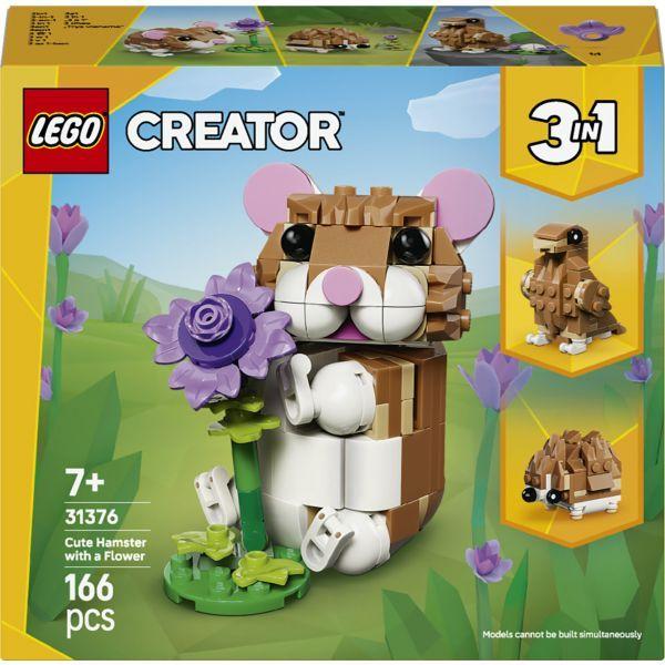 LEGO 31376 Creator Hámster Adorável Com Flor (7+ anos - 166 peças) — miniatura 3