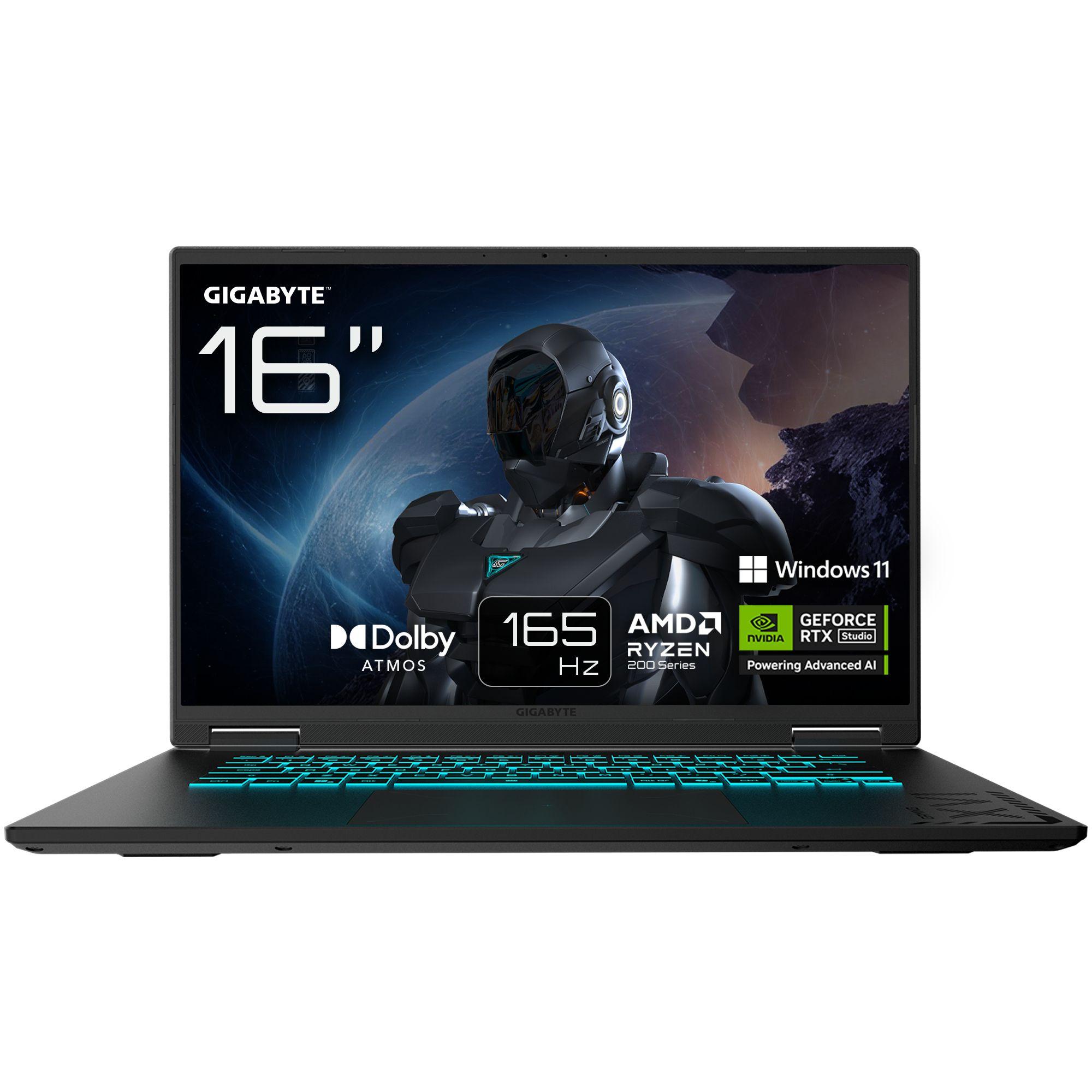 Computador Portátil Gaming GIGABYTE GAMING A16 3WHK3DE894SH (Windows 11 Home - AMD Ryzen 7 - 16 GB - Preto)