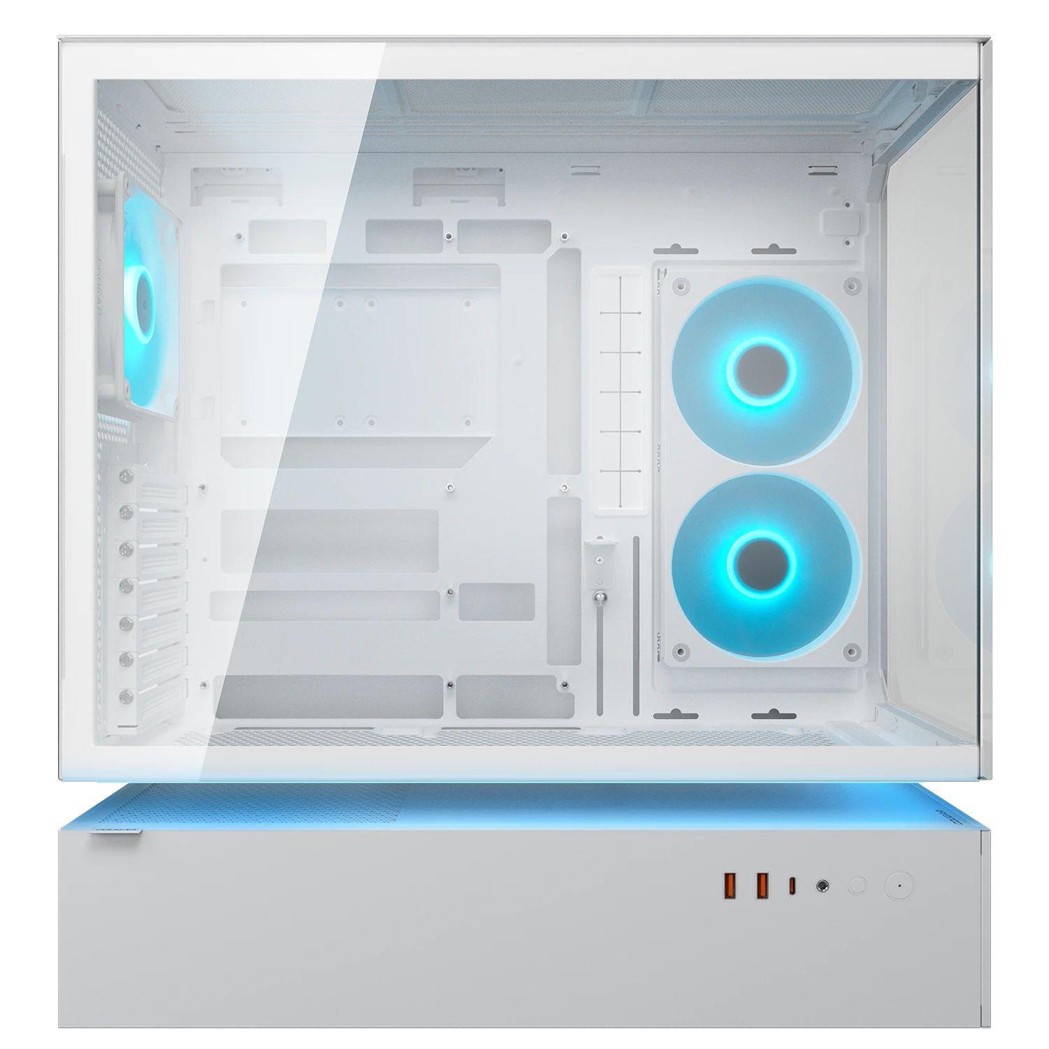 Caixa PC COUGAR CGR-2DA4W (ATX, CEB, Micro ATX, Mini-ITX - Midi Tower - Vidro, Aço - Branco) — miniatura 3