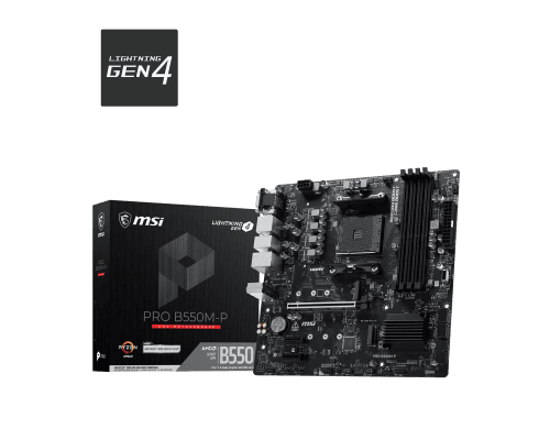 Motherboard MSI PRO B550M-P (AM4 - AMD Ryzen Série 5000 - Micro-ATX) — miniatura 3