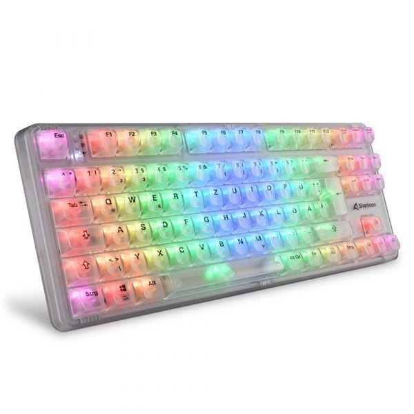 Teclado SHARKOON SKILLER SGK70W DE (Alemão - USB - 1000 Hz - Branco), miniatura 2