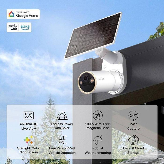 Câmara de Segurança IP TP-LINK Tapo C460 KIT (Exterior - 8 MP - 3840 x 2160 pixels - Branco) — miniatura 2