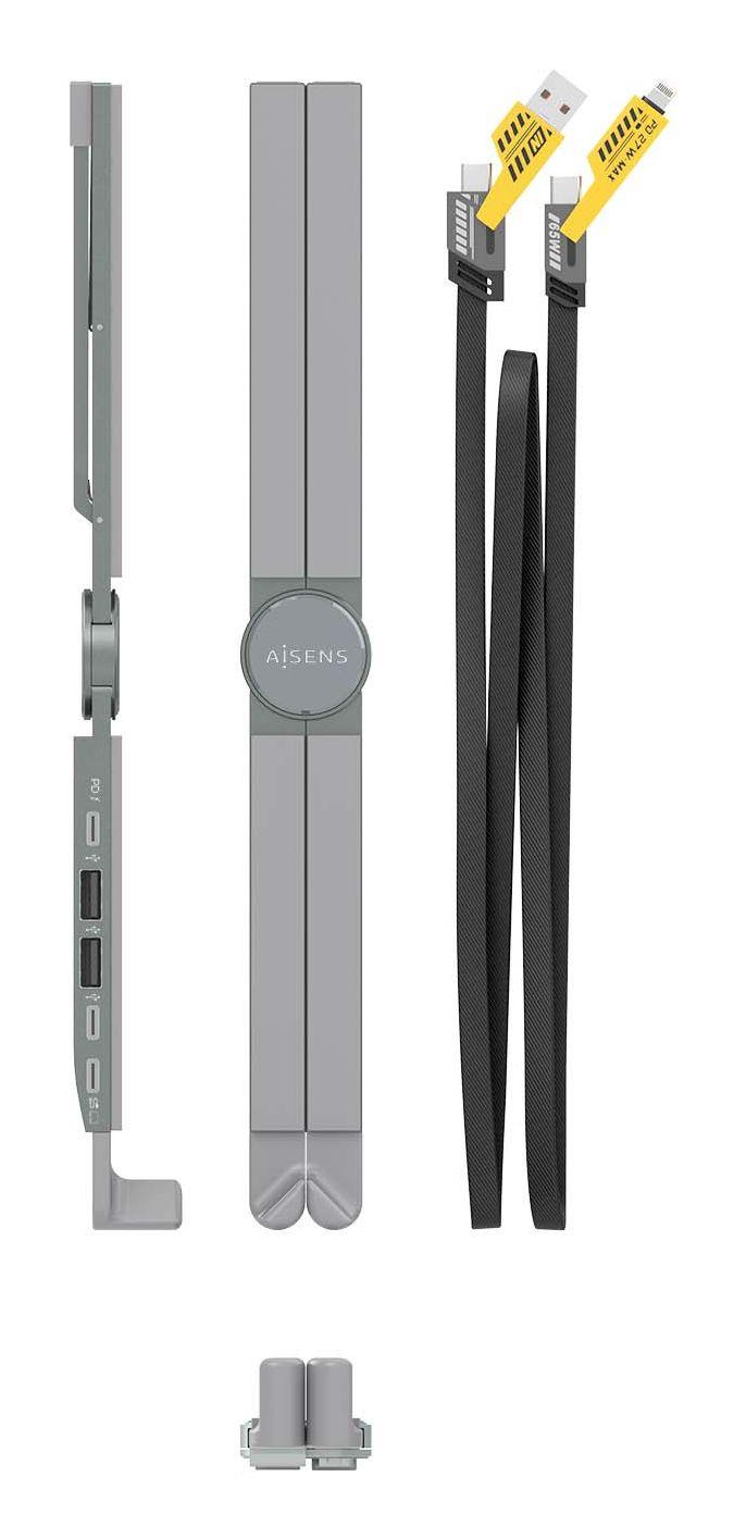 Suporte para Portátil e Tablet AISENS ASUC-4P021-GR (38,1 cm - Cinzento), miniatura 4