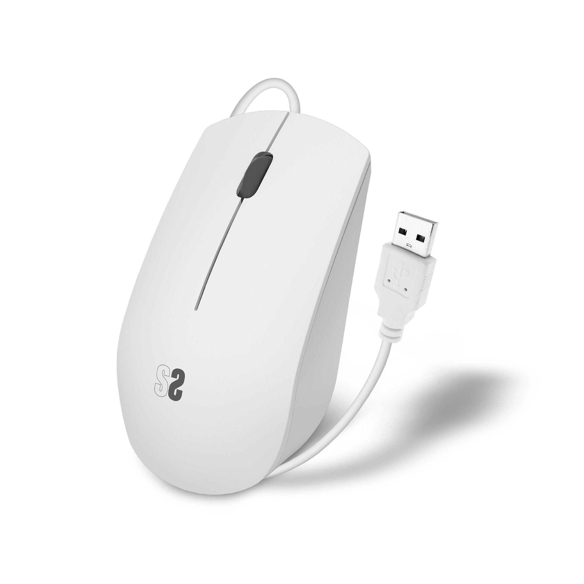 Rato SUBBLIM Business (Ambidestro - 1200 DPI - Ótico - Branco)