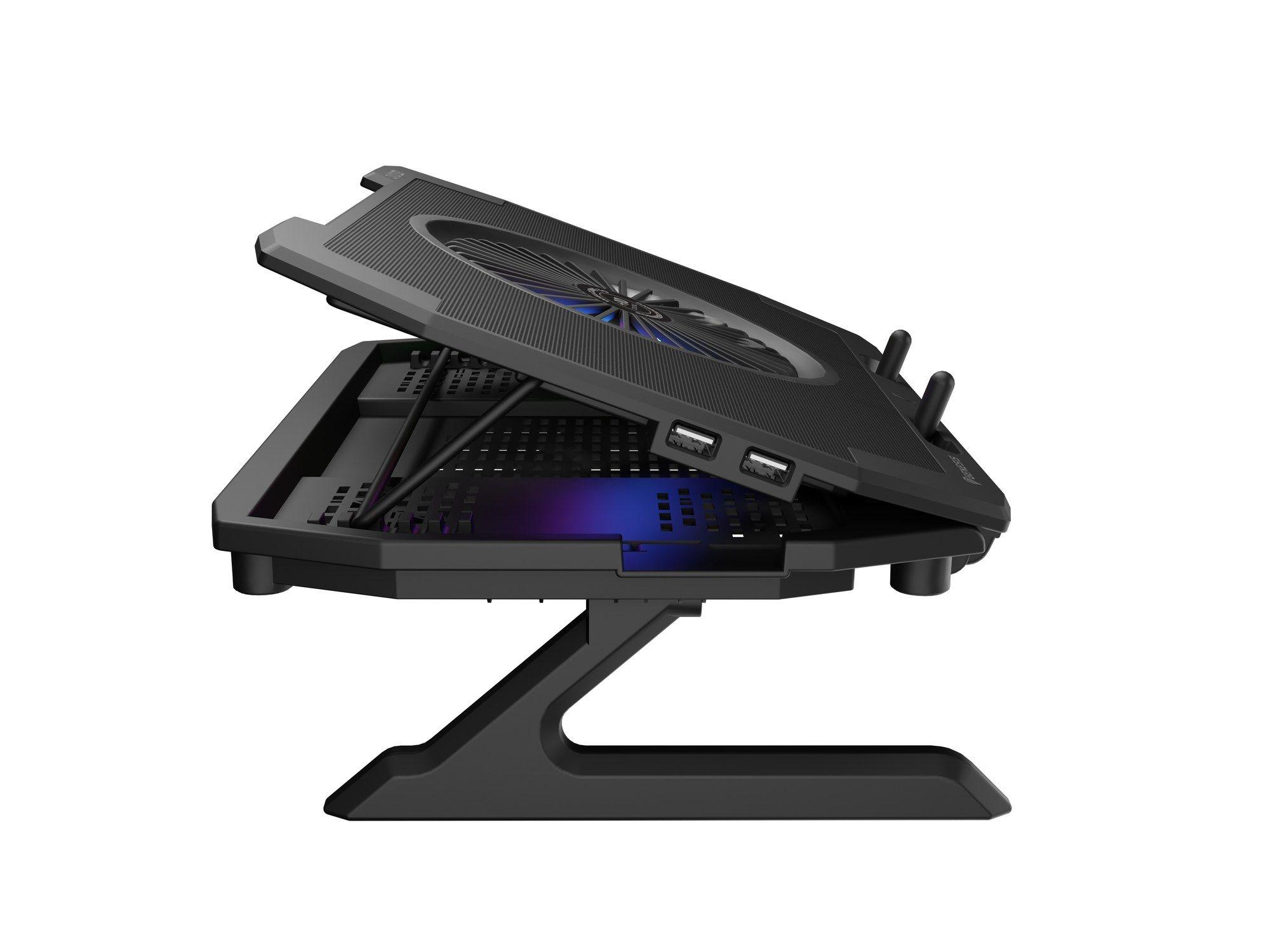 Base de Refrigeração para Portátil GENESIS Oxid 850 (17,3" - 5 Ventoinhas - RGB - Preto), miniatura 6