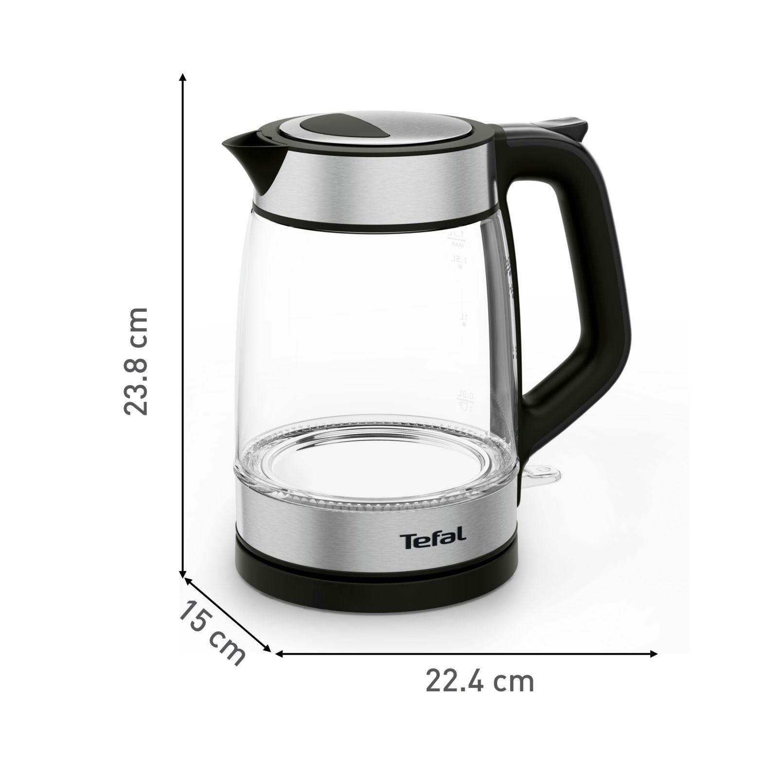 Jarro Elétrico TEFAL KI605830 (2200 W - 1,7 l - Vidro - Preto/Prateado/Transparente) — miniatura 8