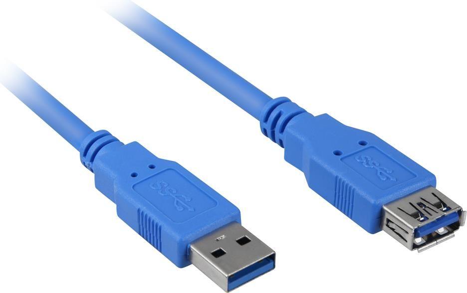 Cabo de Extensão USB 3.0 SHARKOON (3 m - Azul)