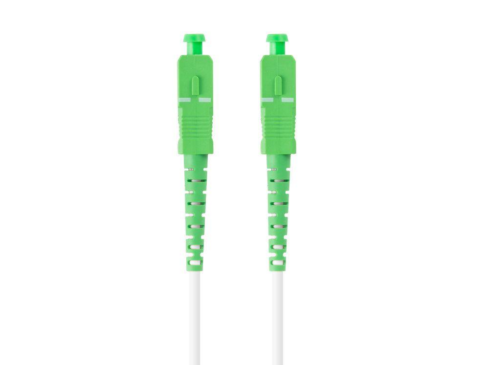 Cabo de Fibra Ótica LANBERG FO-SASA-SS21-0150-WH (SC/APC para SC/APC - 15 m - Branco)