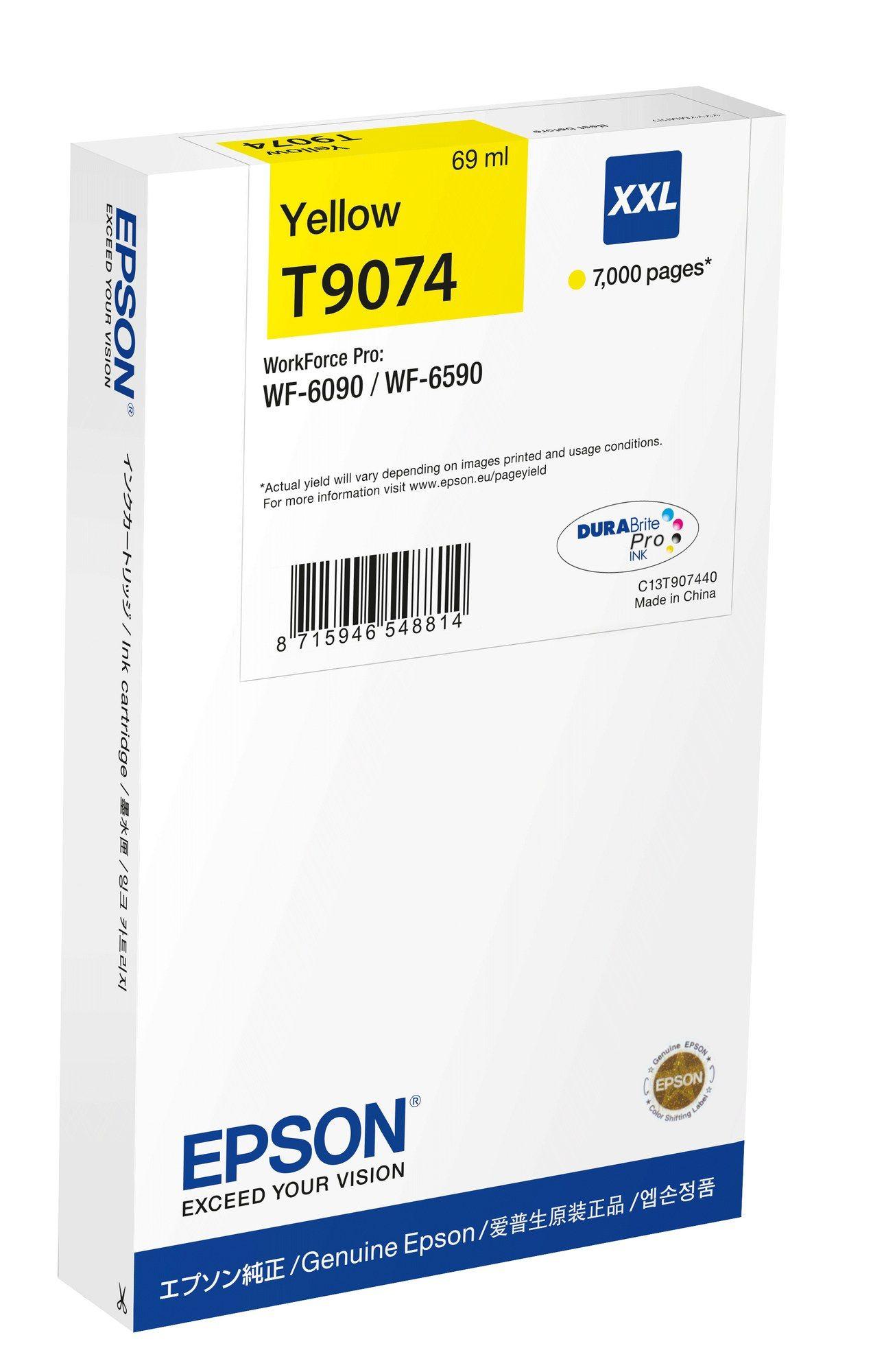 Tinteiro EPSON C13T90744N / T9074N (7000 páginas - Amarelo)
