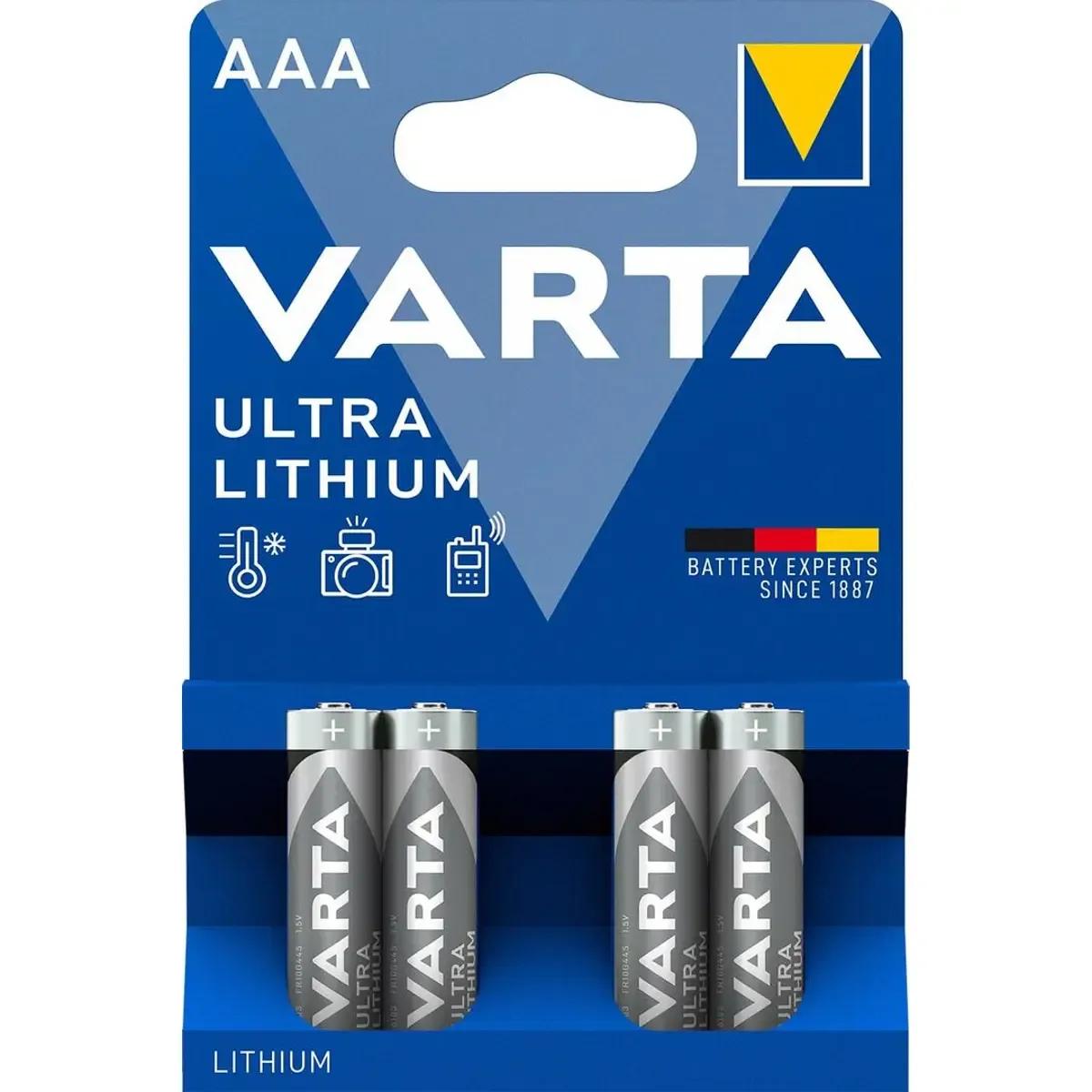 Pilhas de Lítio VARTA Ultra Lithium 6103/4B (Prateado) — miniatura 2