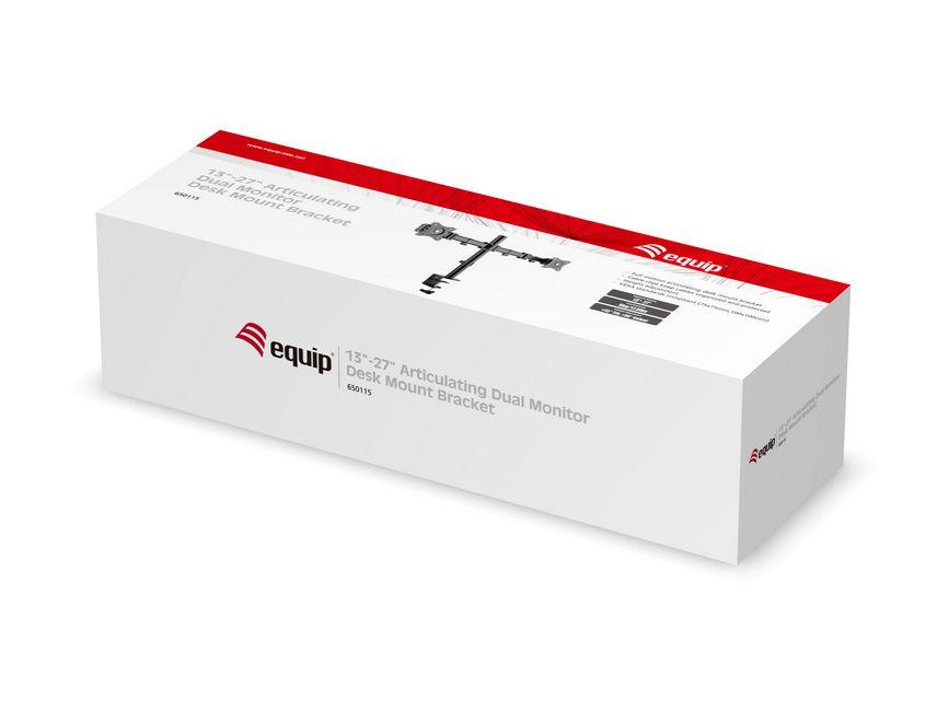 Suporte de Secretária para 2 Monitores EQUIP 650115 (13–27" - VESA 75 x 75 / 100 x 100 - 16 kg - Preto), miniatura 2