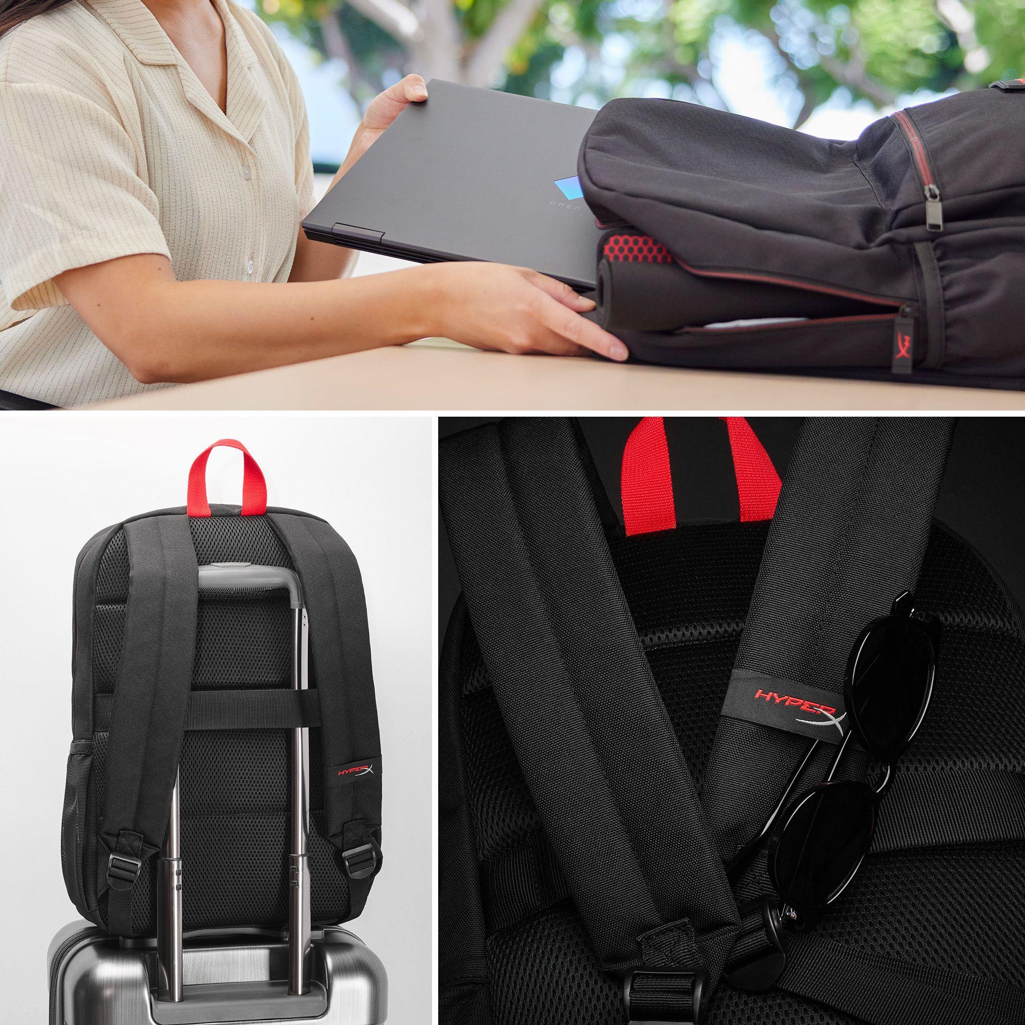 Mochila Gaming HYPERX Delta (17,8 l - Espuma de PU, Poliéster - 40,9 cm - Preto e Vermelho), miniatura 5