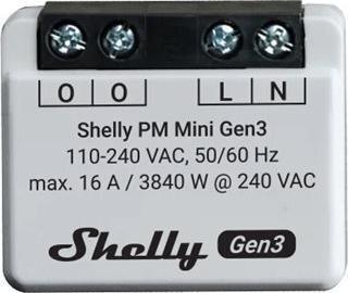 Medidor de Consumo Elétrico SHELLY PM Mini Gen3 (Cinzento)
