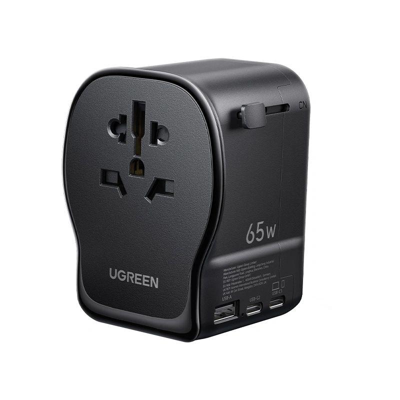 Adaptador de Viagem Universal UGREEN S550 (65 W - Até 65 W - Preto e Cinzento)