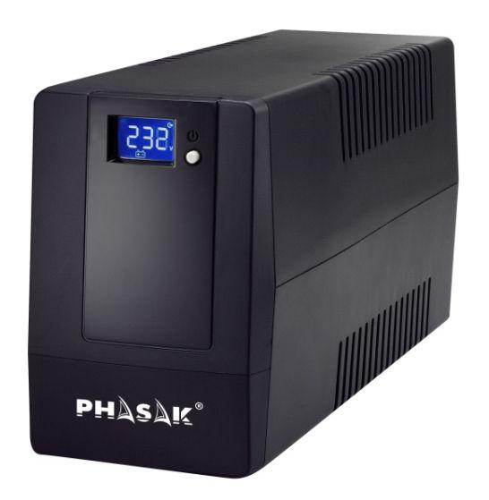 UPS Line-Interactive PHASAK PH 9464 (USB e RJ45 - Schuko - Preto)