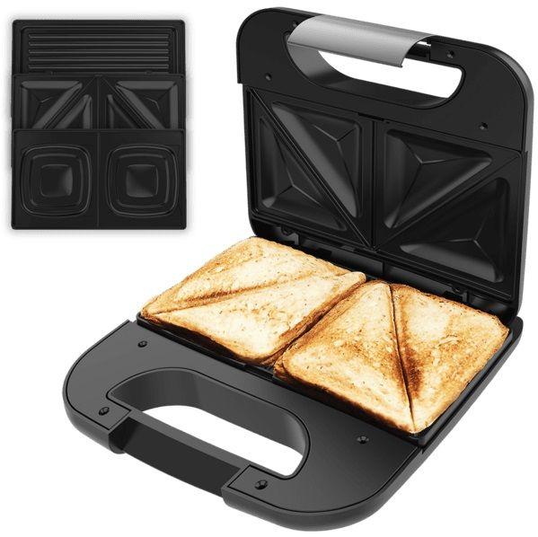 Sanduicheira CECOTEC Rock'nToast Combo (Altura 9,5 cm - Inox/Preto), miniatura 3