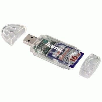 Leitor de Cartões de Memória HAMA 91092 (USB 2.0 - microSDHC, miniSDHC - Transparente), miniatura 2
