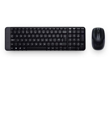 Conjunto de Teclado e Rato LOGITECH MK220 (Espanhol - USB - Sem fios - Preto), miniatura 2