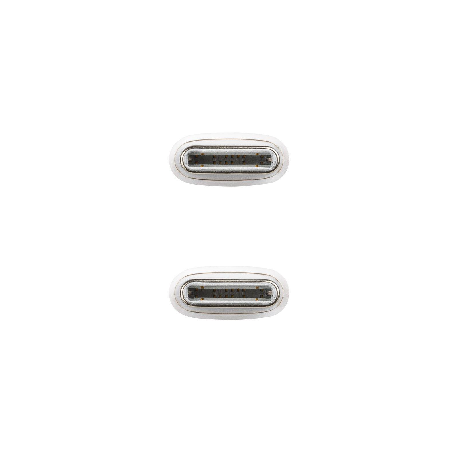 Cabo USB-C NANOCABLE 10.01.6002-CO (2 m - USB C - Branco) — miniatura 3